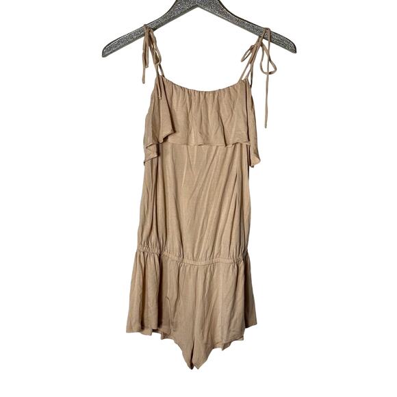 Eberjey Ivy Flounce Teddy Pink Tint Romper - Picture 1 of 6